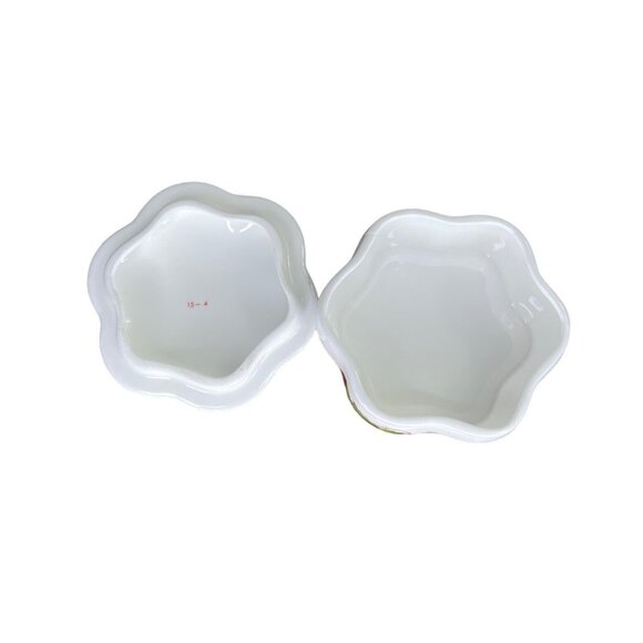 Vgt Hammersley Pedal Shaped Hand-painted Bone China Trinket Box 3”Strawberries - Picture 7 of 12